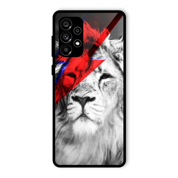 Fearless Lion Glass Back Case for Galaxy A73 5G