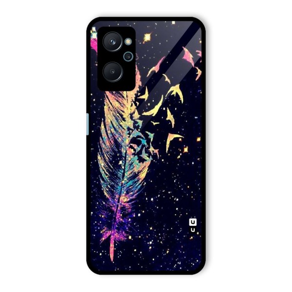 Feather Bird Fly Glass Back Case for Realme 9i