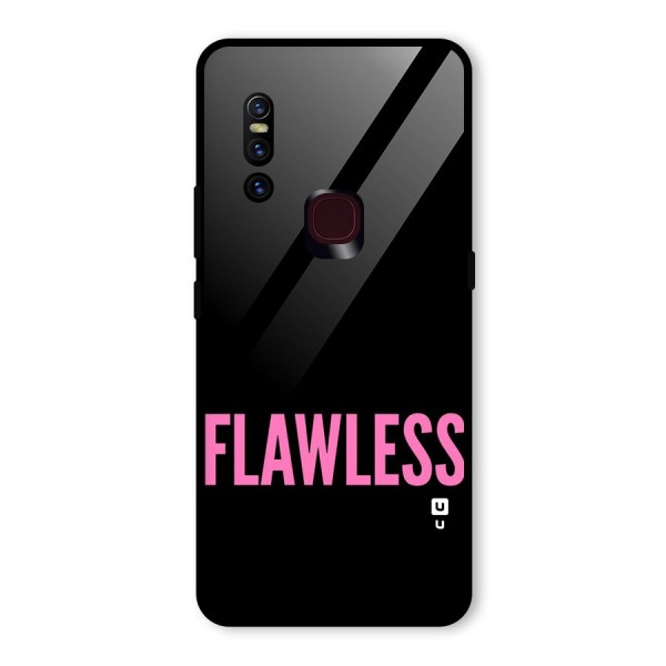 Flawless Pink Design Glass Back Case for Vivo V15