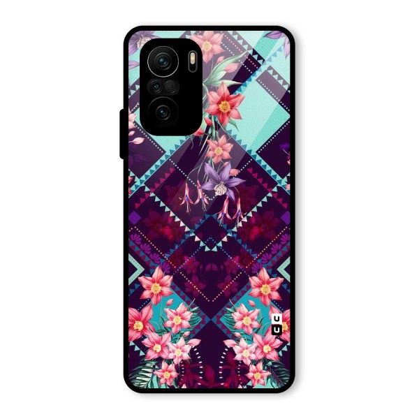 Floral Diamonds Glass Back Case for Mi 11x