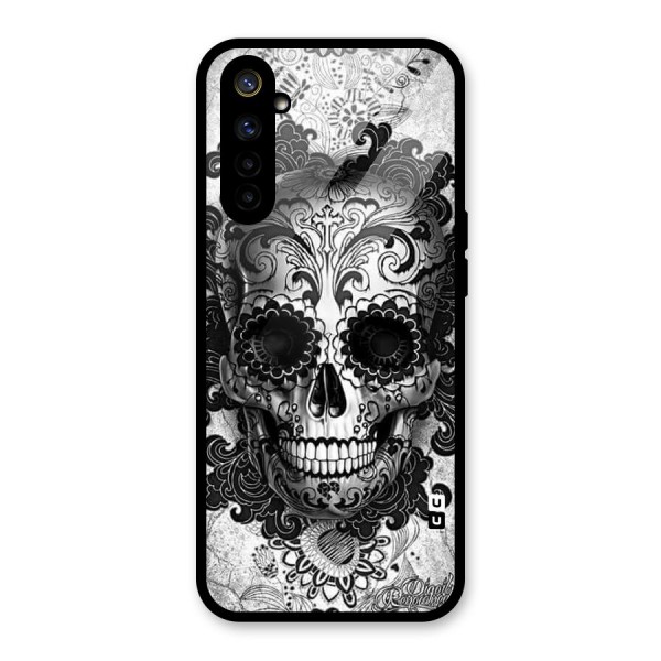 Floral Ghost Glass Back Case for Realme 6