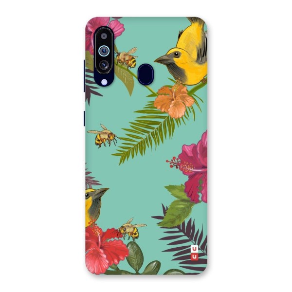 Flower Bird and Bee Back Case for Galaxy A60