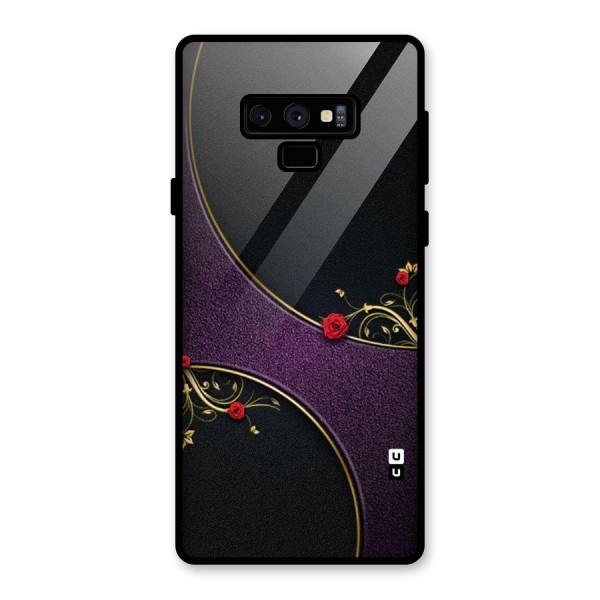 Flower Curves Glass Back Case for Galaxy Note 9