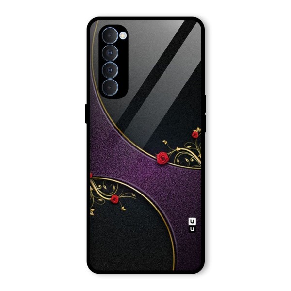 Flower Curves Glass Back Case for Oppo Reno4 Pro