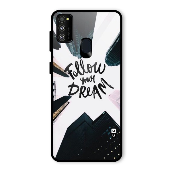 Follow Dream Glass Back Case for Galaxy M21