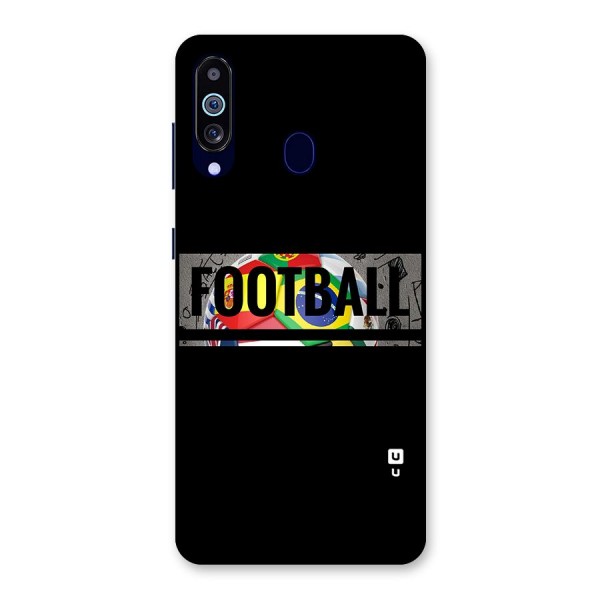 Football Typography Back Case for Galaxy A60