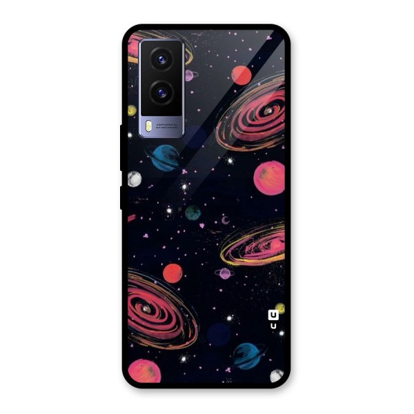 Galaxy Beauty Glass Back Case for Vivo V21e 5G