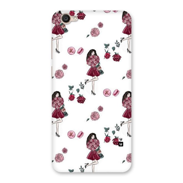 Girl With Flowers Back Case for Vivo Y55s