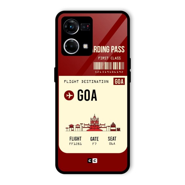Goa Boarding Pass Glass Back Case for Oppo F21 Pro 4G