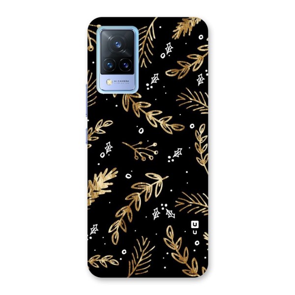 Gold Palm Leaves Back Case for Vivo V21 5G