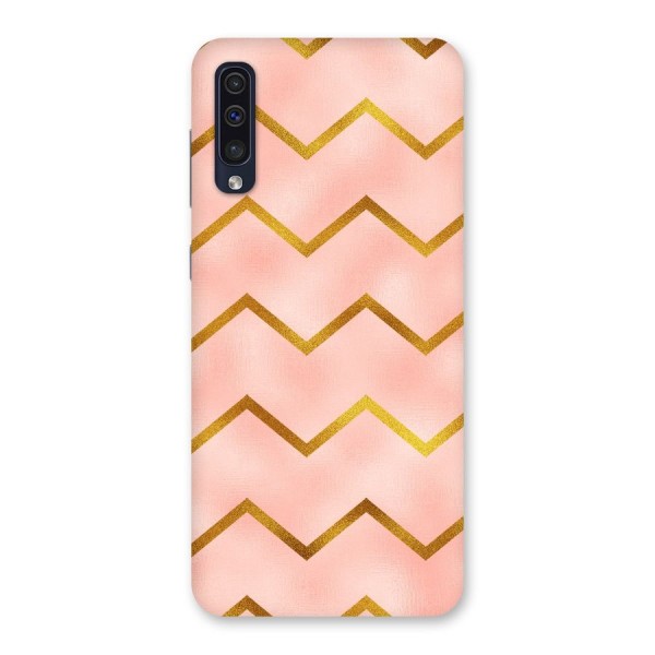 Gold Pink Pattern Back Case for Galaxy A50