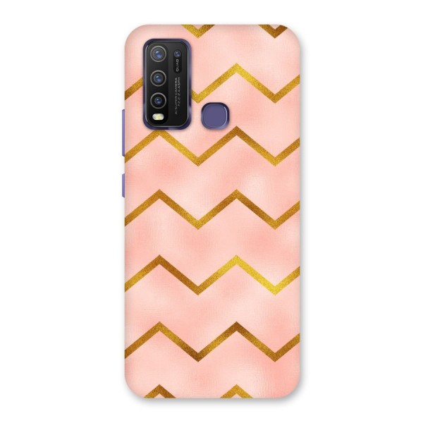 Gold Pink Pattern Back Case for Vivo Y30