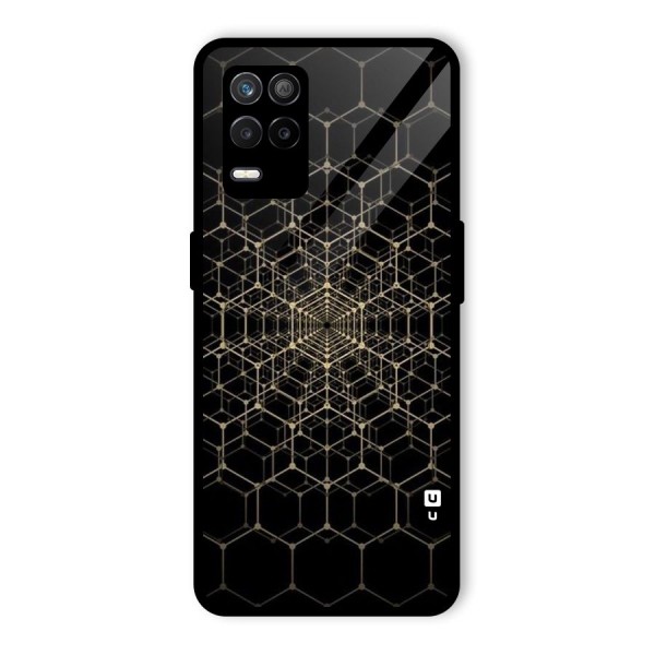 Gold Web Glass Back Case for Realme 9 5G