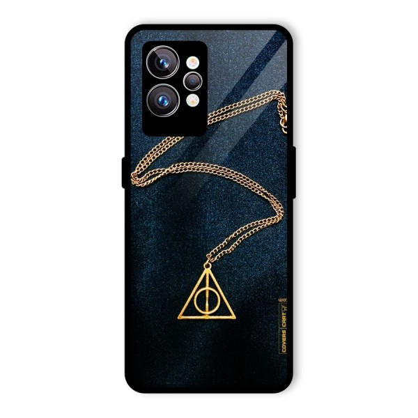 Golden Chain Glass Back Case for Realme GT2 Pro