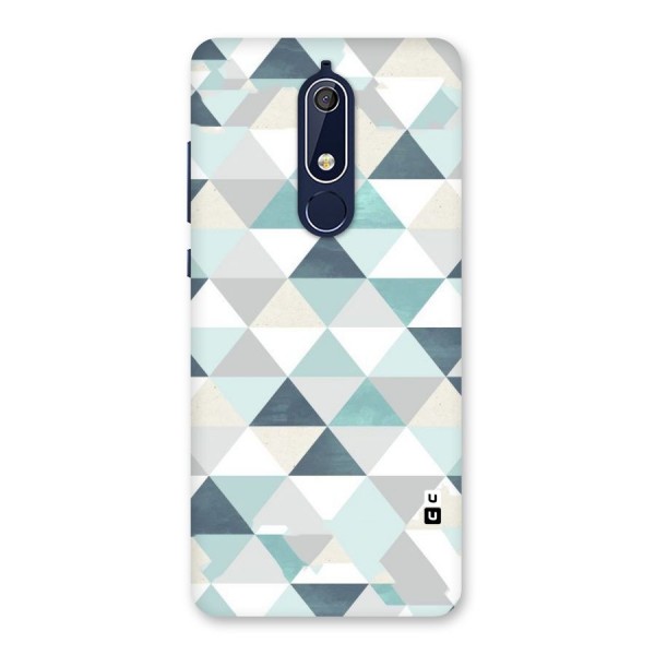 Green And Grey Pattern Back Case for Nokia 5.1