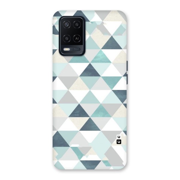 Green And Grey Pattern Back Case for Oppo A54