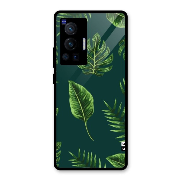 Green Leafs Glass Back Case for Vivo X70 Pro