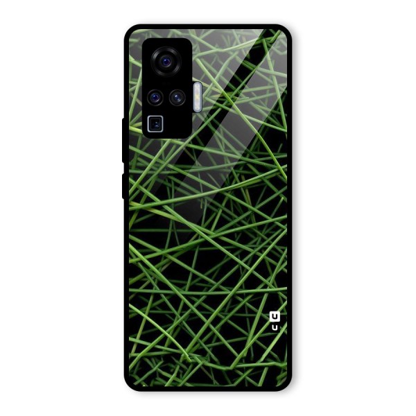 Green Lines Glass Back Case for Vivo X50 Pro