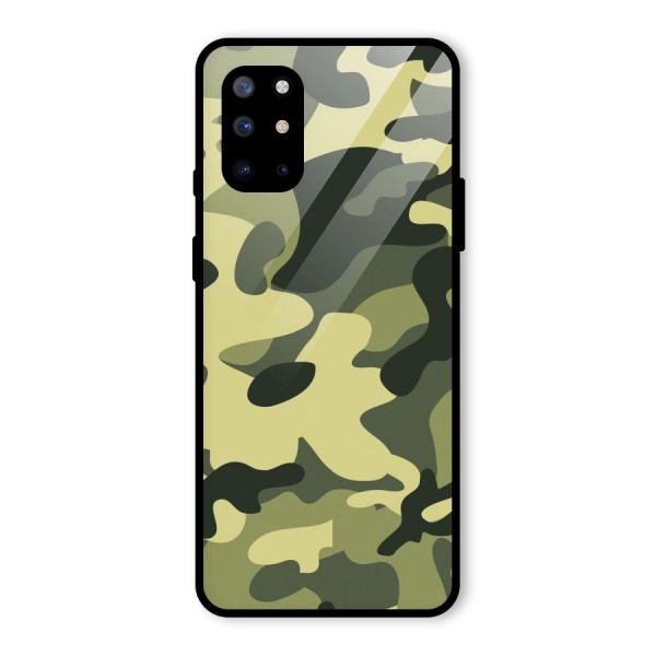 Green Military Pattern Glass Back Case for OnePlus 8T