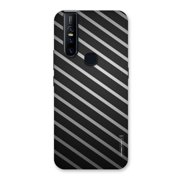 Grey And Black Stripes Back Case for Vivo V15