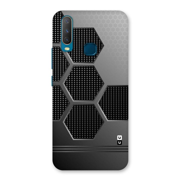 Grey Black Hexa Back Case for Vivo Y17