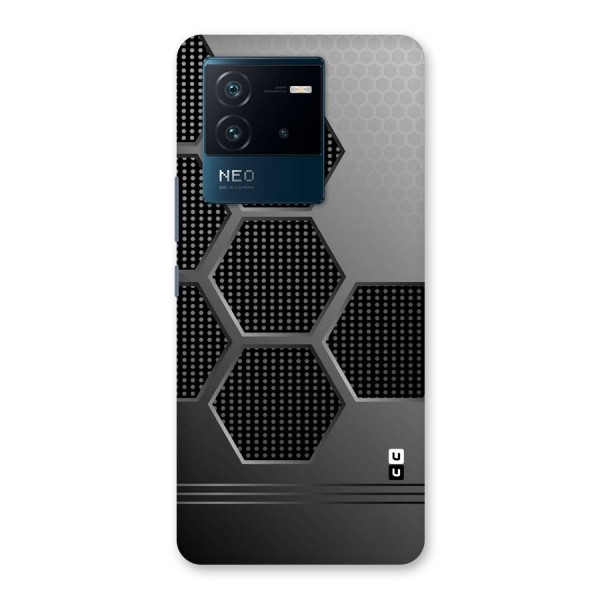 Grey Black Hexa Back Case for Vivo iQOO Neo 6 5G