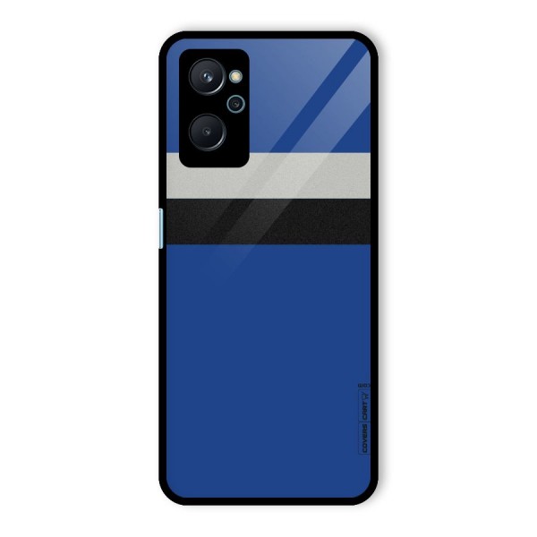 Grey Black Strips Glass Back Case for Realme 9i