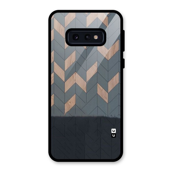 Greyish Wood Design Glass Back Case for Galaxy S10e