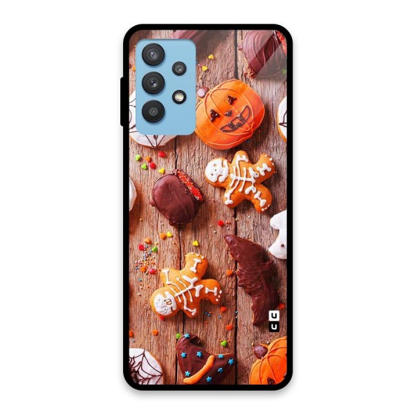 Halloween Chocolates Glass Back Case for Galaxy M32 5G