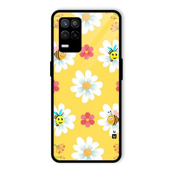 Happy Flowers Glass Back Case for Realme 9 5G