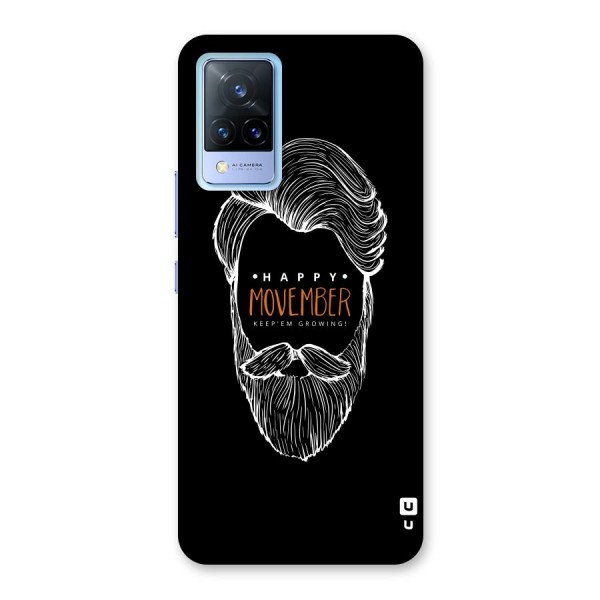 Happy Movember Black Back Case for Vivo V21 5G