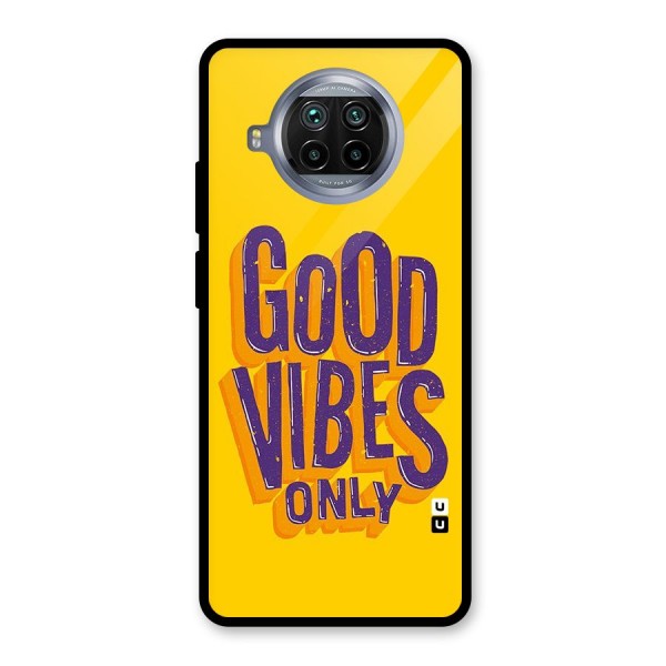 Happy Vibes Only Glass Back Case for Mi 10i