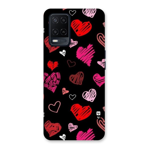 Hearts Art Pattern Back Case for Oppo A54