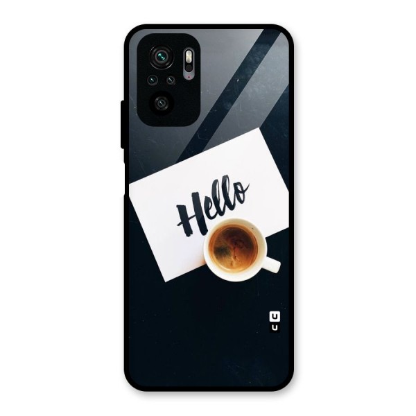 Hello Coffee Glass Back Case for Redmi Note 10