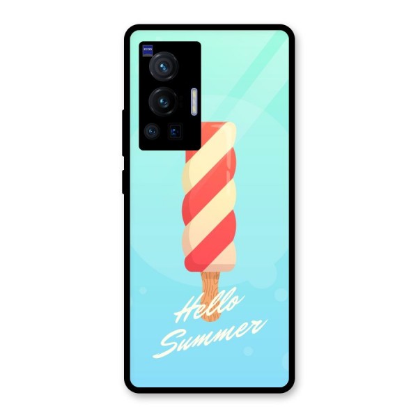 Hello Summer Glass Back Case for Vivo X70 Pro