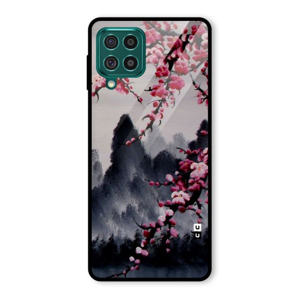 Hills And Blossoms Glass Back Case for Galaxy F62