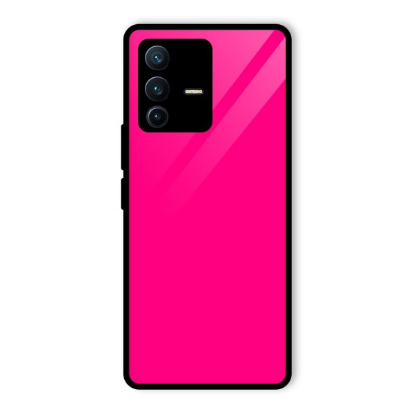 Hot Pink Glass Back Case for Vivo V23 Pro