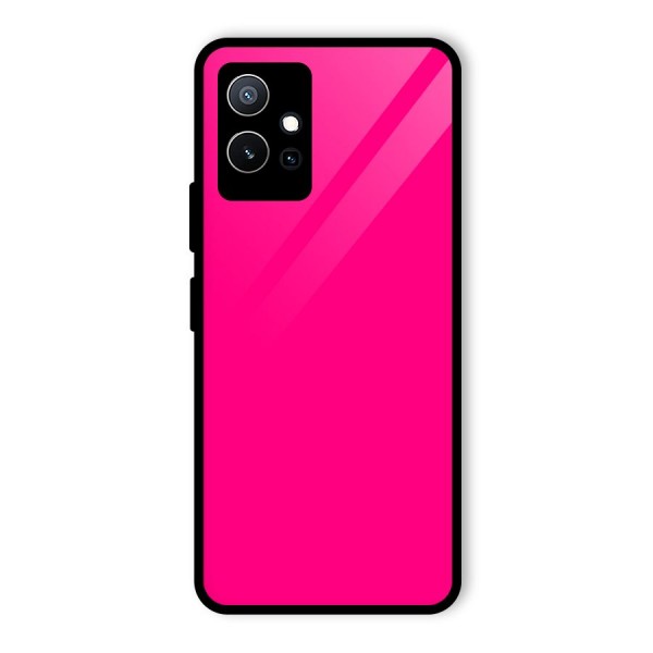 Hot Pink Glass Back Case for Vivo iQOO Z6