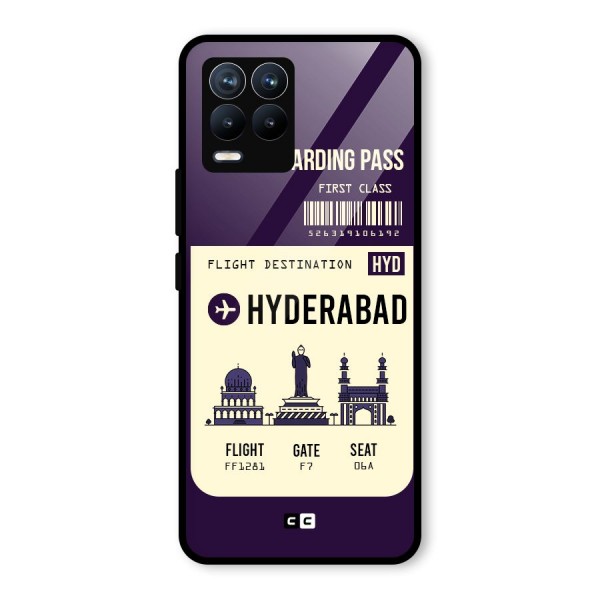 Hyderabad Boarding Pass Glass Back Case for Realme 8