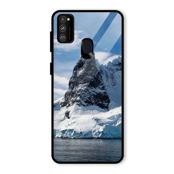 Ice Mountains Glass Back Case for Galaxy M21