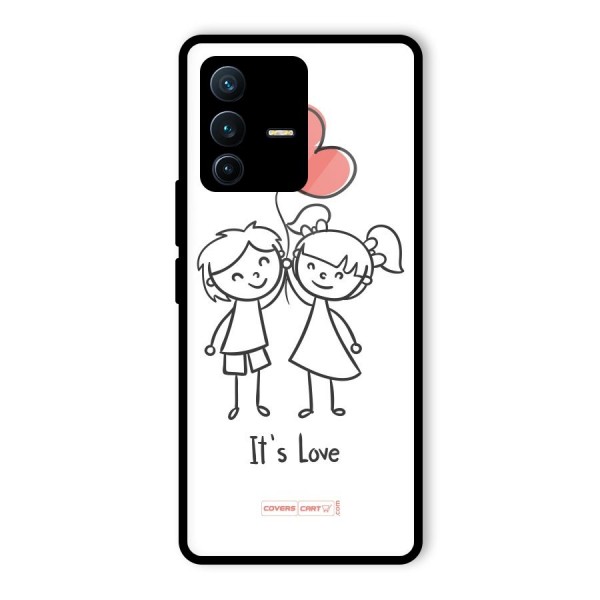 Its Love Glass Back Case for Vivo V23 Pro