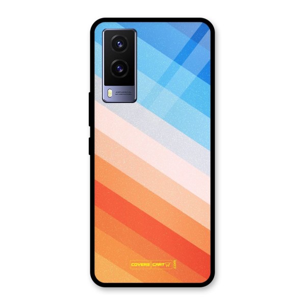 Jazzy Pattern Glass Back Case for Vivo V21e 5G