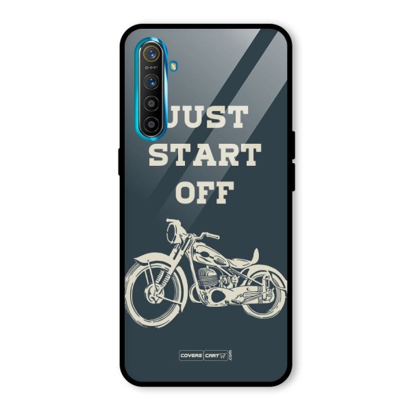 Just Start Off Glass Back Case for Realme XT