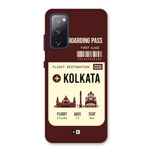 Kolkata Boarding Pass Back Case for Galaxy S20 FE