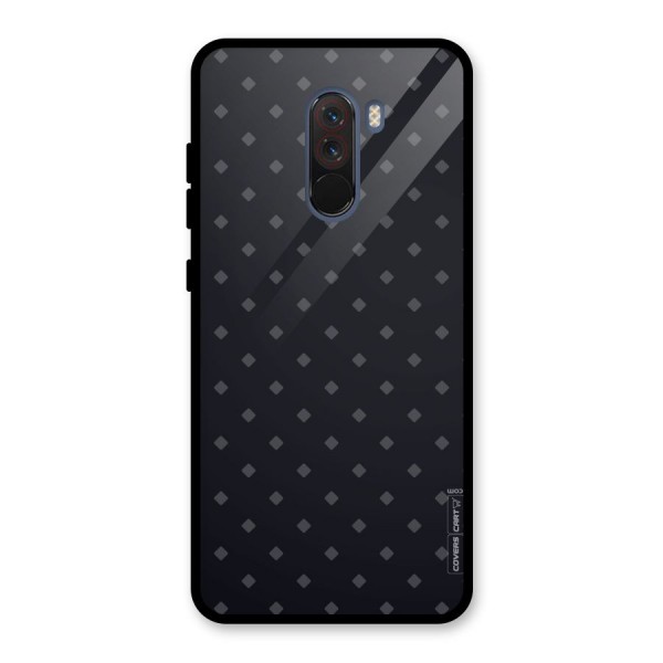 Lavish Diamond Pattern Glass Back Case for Poco F1