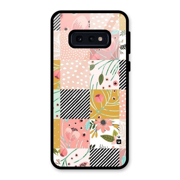 Leaf Stripe Polka Glass Back Case for Galaxy S10e