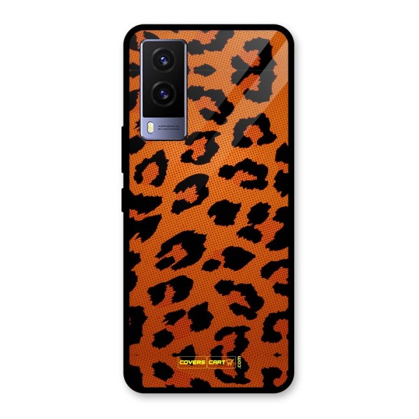 Leopard Glass Back Case for Vivo V21e 5G