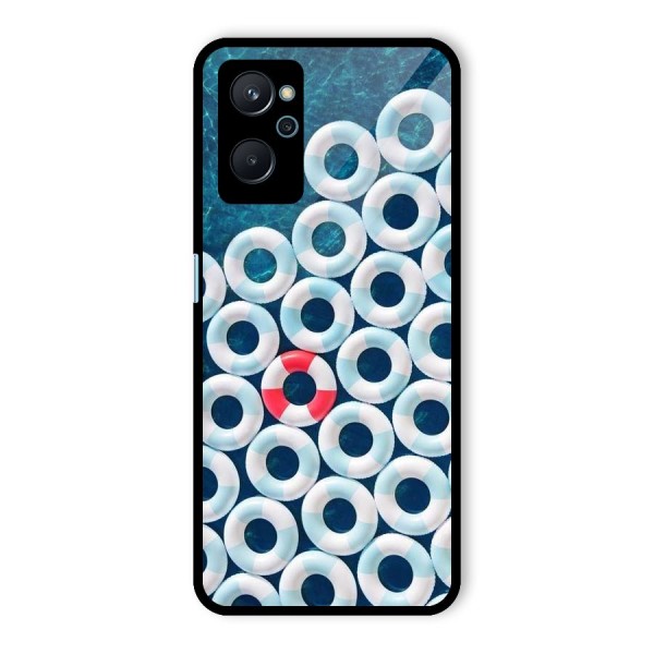 Light Blue Allure Glass Back Case for Realme 9i