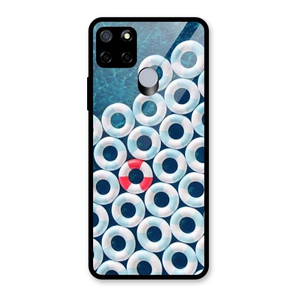 Light Blue Allure Glass Back Case for Realme C12