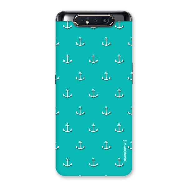 Light Blue Anchor Back Case for Galaxy A80